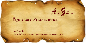 Ágoston Zsuzsanna névjegykártya